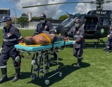 Trabalhador perde a perna em acidente com roçadeira e é resgatado pelo GTA rapidamente