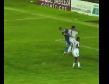 Na Série B do Amapazão, jogador leva soco e pontos no nariz