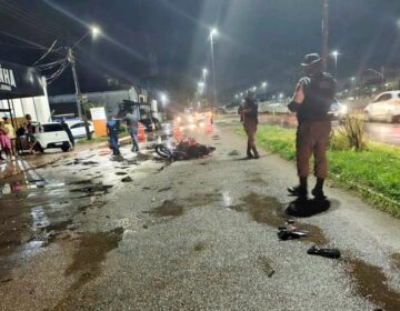 Motociclista morre em colisão frontal e motorista de picape foge