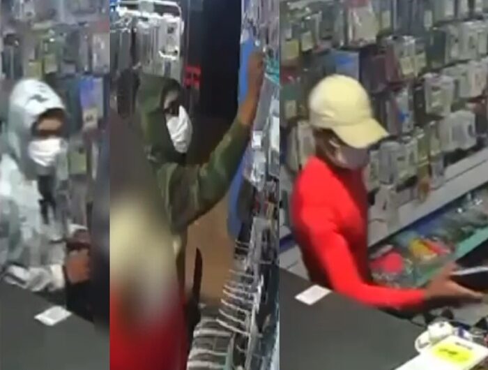 Adolescentes mascarados e encapuzados aterrorizam funcionária e roubam loja de celulares