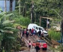 Acidente com carro da Petrobras deixa 2 feridos; passageira foi arremessada em igarapé
