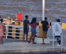 Homem é resgatado por guarda-vidas após nadar até a exaustão em Macapá