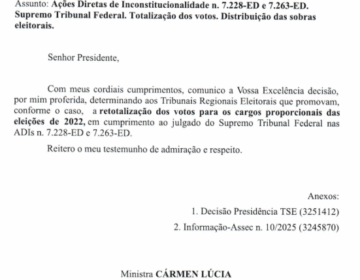 TSE determina ao TRE retotalização dos votos para deputados federais no AP