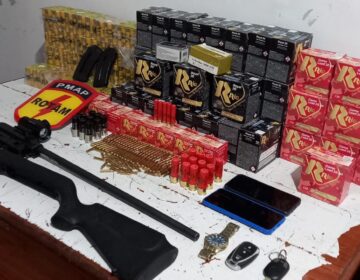 Rotam apreende mais de 2 mil munições, incluindo de fuzil calibre 5.56 israelense