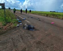 Colisão com 4 motocicletas deixa 1 morto e 4 feridos