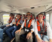 Clécio e Randolfe embarcam em navio sonda da Petrobras a caminho da costa do Amapá