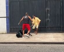 Briga entre vizinhos envolve até cães e vídeo viraliza nas redes