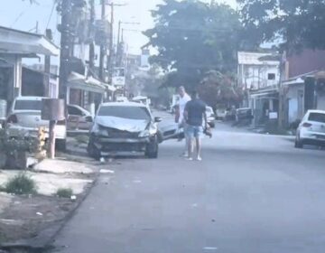 Motorista tenta fugir após acidente, mas é alcançado por motociclistas