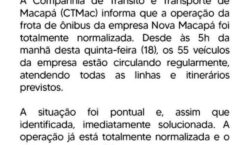 Após noite de caos, CTMac diz que recolhimento surpresa dos ônibus foi ‘situação pontual’