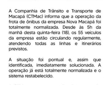 Após noite de caos, CTMac diz que recolhimento surpresa dos ônibus foi ‘situação pontual’
