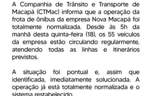 Após noite de caos, CTMac diz que recolhimento surpresa dos ônibus foi ‘situação pontual’