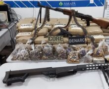Fuzil de guerra e droga colombiana: Polícia Civil apreende 138 kg de super maconha e 1,5 mil munições