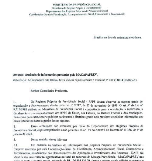 Aposentadorias em risco: Macapaprev à beira do colapso com apenas R$ 39 milhões em caixa