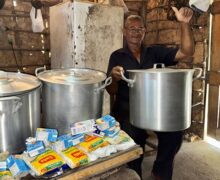 Em menos de 24h, vendedor de mingau furtado ganha ingredientes, panelões e até uma casa