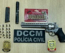 Homem que encostou revólver na cabeça da ex-companheira tem arma apreendida