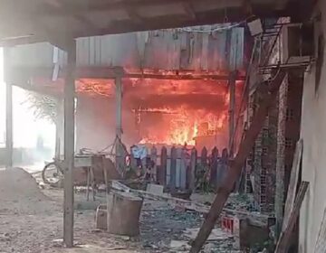 Incêndio deixa um morto na Ilha de Santana; esqueleto carbonizado é encontrado