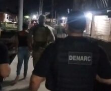 Denarc apreende tablete de cocaína e arma de uso restrito