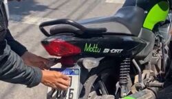 Entregador por aplicativo enganava fiscalização eletrônica com placa adulterada