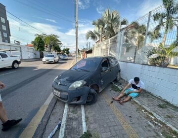 Traficante tenta fugir e arrasta policial, mas acaba baleado e preso