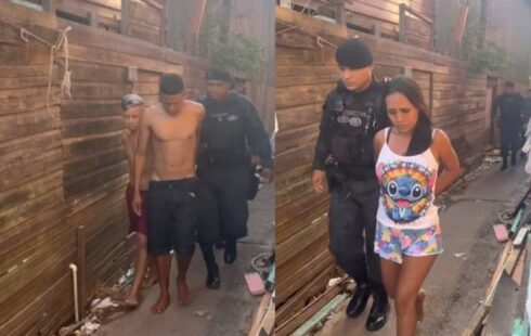 Trio é preso com drogas em lancheira de criança em área dominada por facção