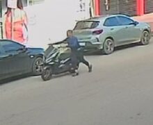 Como se fosse o dono, ladrão furta moto na tranquilidade