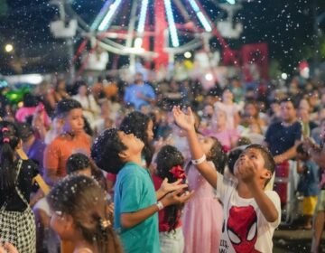 Espetáculo com neve e fogos silenciosos abre o Natal Encantado Equatorial em Macapá