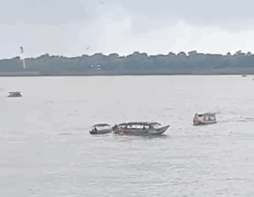Colisão entre lancha e catraia no Rio Amazonas; passageiros foram resgatados