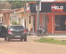 Cena de filme: policial à paisana troca tiros com assaltantes em loja no interior do Pará