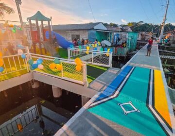 Parque e campinho mudam paisagem e levam colorido para área de pontes dos Congós