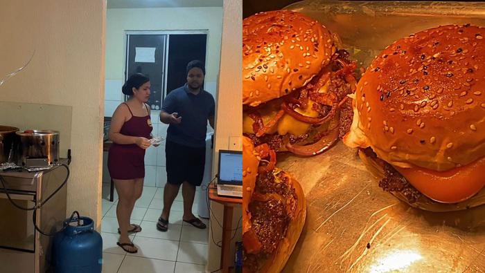 Casal transforma crise em negócio e cria hamburgueria em apartamento de conjunto habitacional
