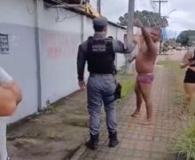 Motorista embriagado, de cueca e sem CNH, causa colisão e parte para cima de populares