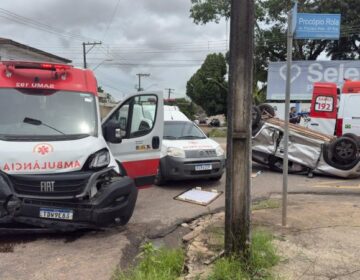 Equipe do Samu sofre acidente e prioriza socorro às vítimas do outro veículo