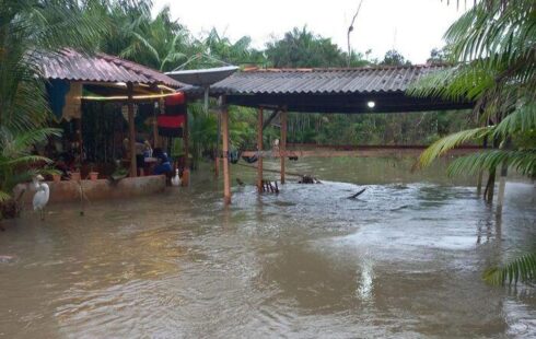 Enchente atinge comunidade do Igarapé do Palha em Ferreira Gomes