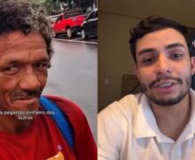 Após críticas, influenciador quer pedir perdão a morador de rua: ‘passei do limite’