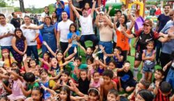 Revitalização de praça histórica dá nova vida e colorido à Serra do Navio