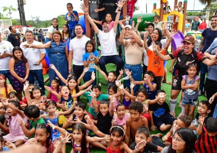 Revitalização de praça histórica dá nova vida e colorido à Serra do Navio