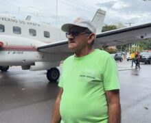Sobrevivente de acidente no Lourenço reencontra na FAB avião que ajudou a salvar sua vida