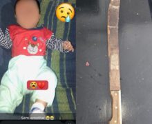 Marido usa terçado para acertar esposa que estava com o filho no colo e mata criança
