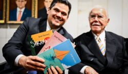 Adversários em 2014, Alcolumbre ressalta legado literário de Sarney: ‘sempre houve respeito’