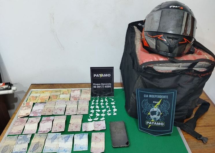 Motociclista “delivery do tráfico” é preso com drogas na zona norte de Macapá