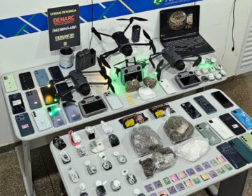 Drones tinham R$ 700 mil em drogas, celulares e relógios encomendados por detento
