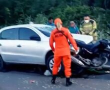 Mulher morre após carro atingir motocicleta na Perimetral Norte
