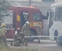 Ônibus pega fogo no Terminal Rodoviário de Santana