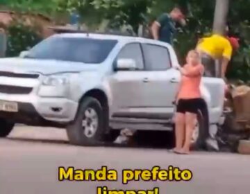 “Tem espírito do capeta”, diz Dalua para mulher que despejou lixo na rua