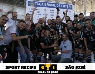 Após eliminar o Vasco, São José-AP vence o Sport-PE e é campeão da Taça Brasil de Futsal