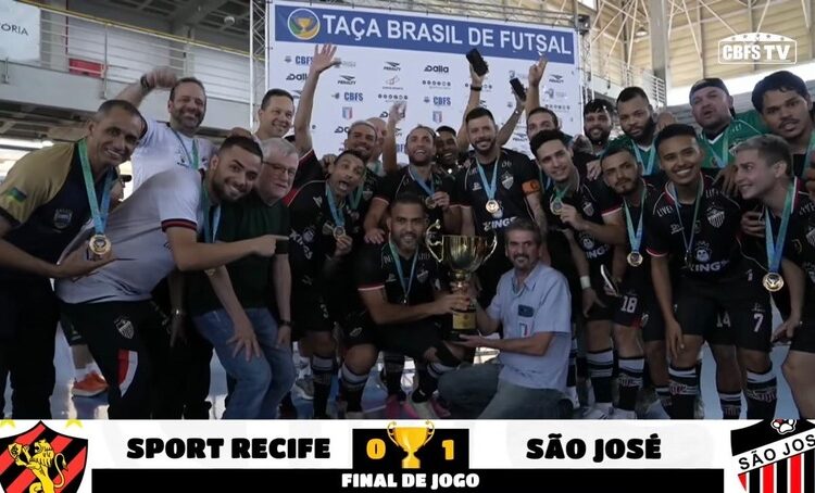 Após eliminar o Vasco, São José-AP vence o Sport-PE e é campeão da Taça Brasil de Futsal
