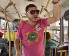 Panfletando dentro dos ônibus, campanha de professor cresce no Amapá
