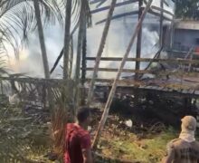 Incêndio destrói imóvel em área de passarelas às margens do rio em Mazagão