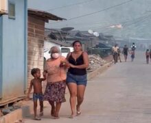 Um dia após ser contido, incêndio em vegetação volta a apavorar moradores de Vitória do Jari